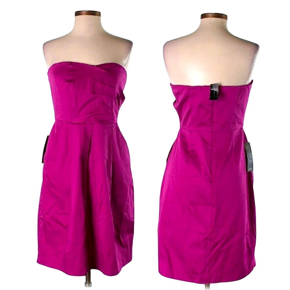 The‎ Limited Strapless Cocktail Dress Women's 6 Fuchsia Formal Barbiecore Party